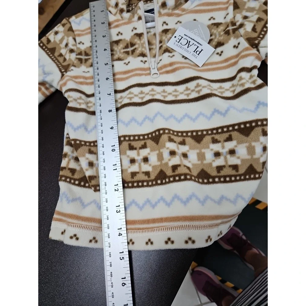 The Children's Place  Size 2T 1/4  Zip  Pullover Aztec Unisex  Toddler NWT